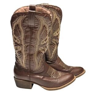 Matisse Chance Brown Western Boots Size 6M Classic Stitched Cowgirl Mid Calf